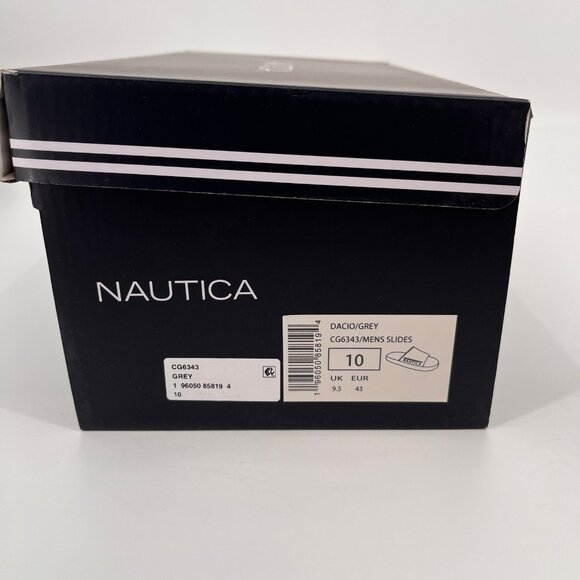Nautica Dacio Slide Sandal Size 10M Grey Open Toe Slip-On Casual Pool Shoe - Picture 8 of 8